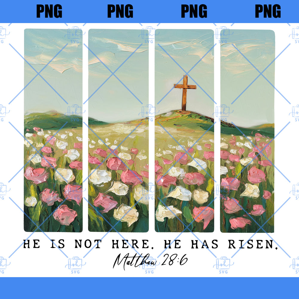 He is Risen PNG Wildflower Png Spring Easter Sublimation Designs Brushstroke PNG Aesthetic Boho DTF Transfers Easter Christian Jesus