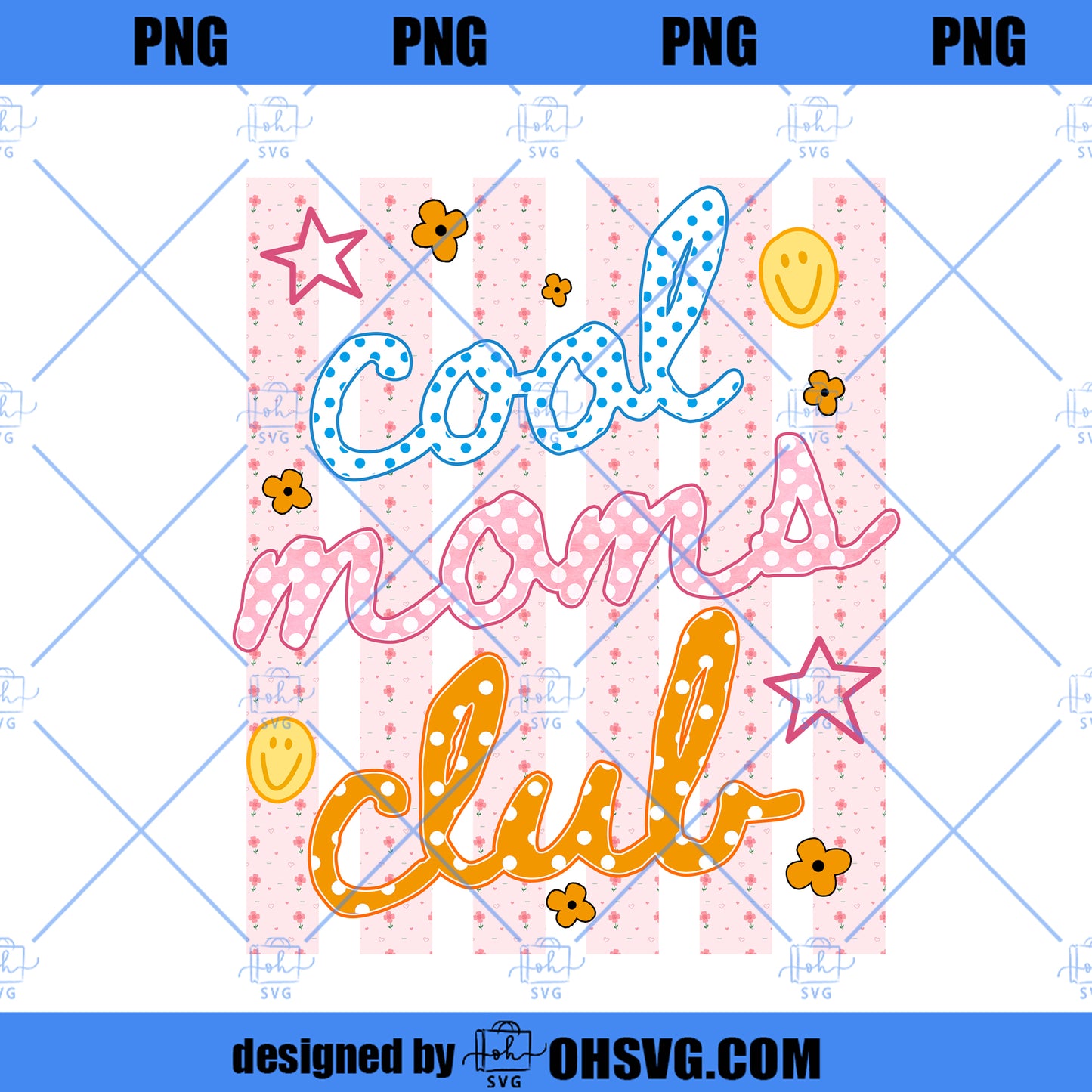 Cool Moms Club PNG, Funny Mom Life Design (Digital Download)