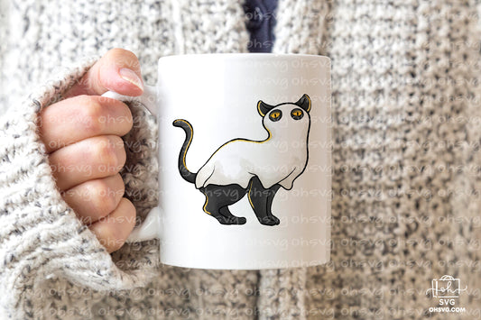 Cat Costumes Halloween Sublimation PNG, Cat Halloweentown PNG, Halloween T-shirt PNG
