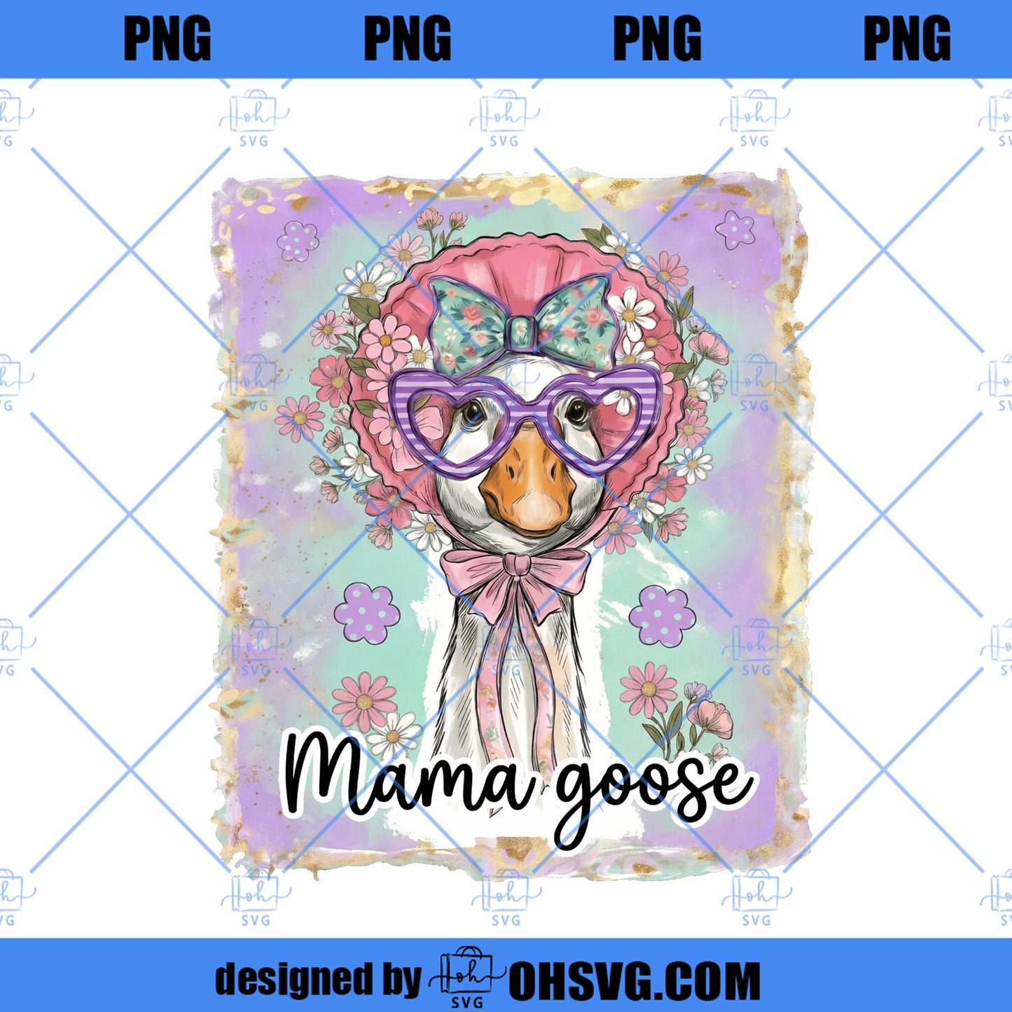 Coquette Pink Mama Goose Png, Floral Mama Goose Png, Vintage Mama Png, Silly Goose Png, Mother’s Day Mama Png, Goose Lover Design