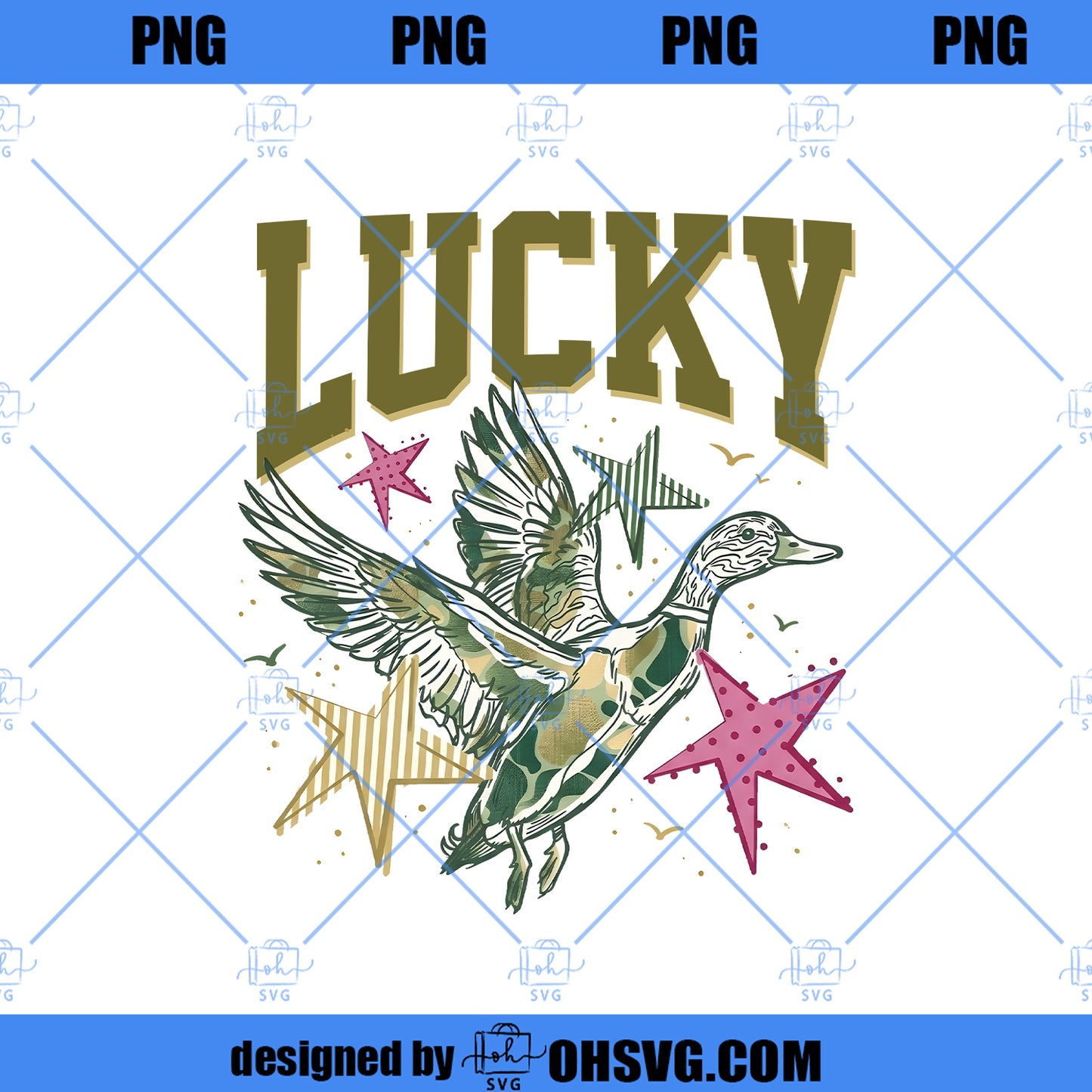 Duck Striped Design png, Funny Mallard Duck Meme, Retro Coastal Preppy Stripes, Boutique Summer Shirt Download