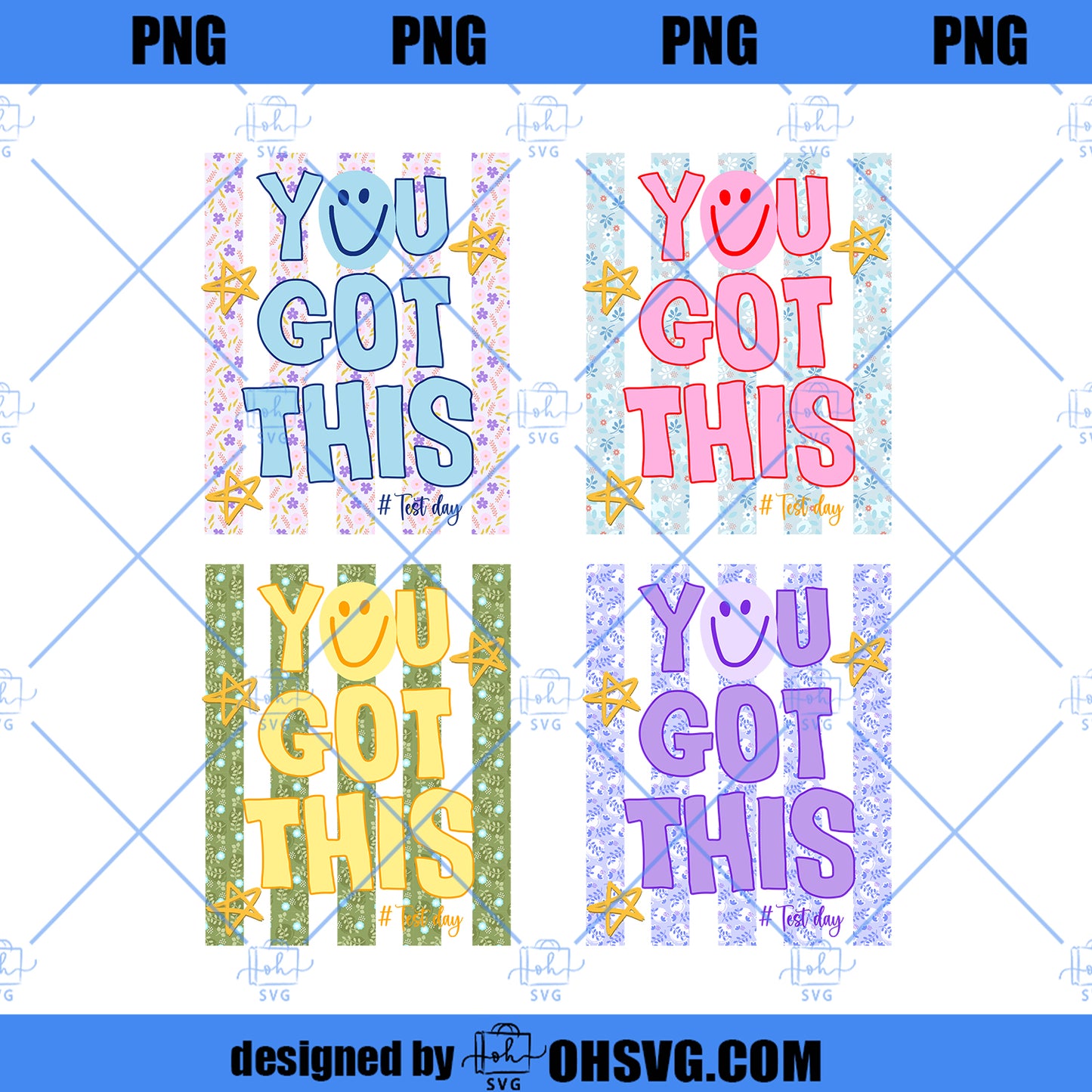 You Got This Test Day Png Bundle, Neon Striped Testing Png, Teacher Team Png, Cute School Testing Day Png, STAAR Day Png