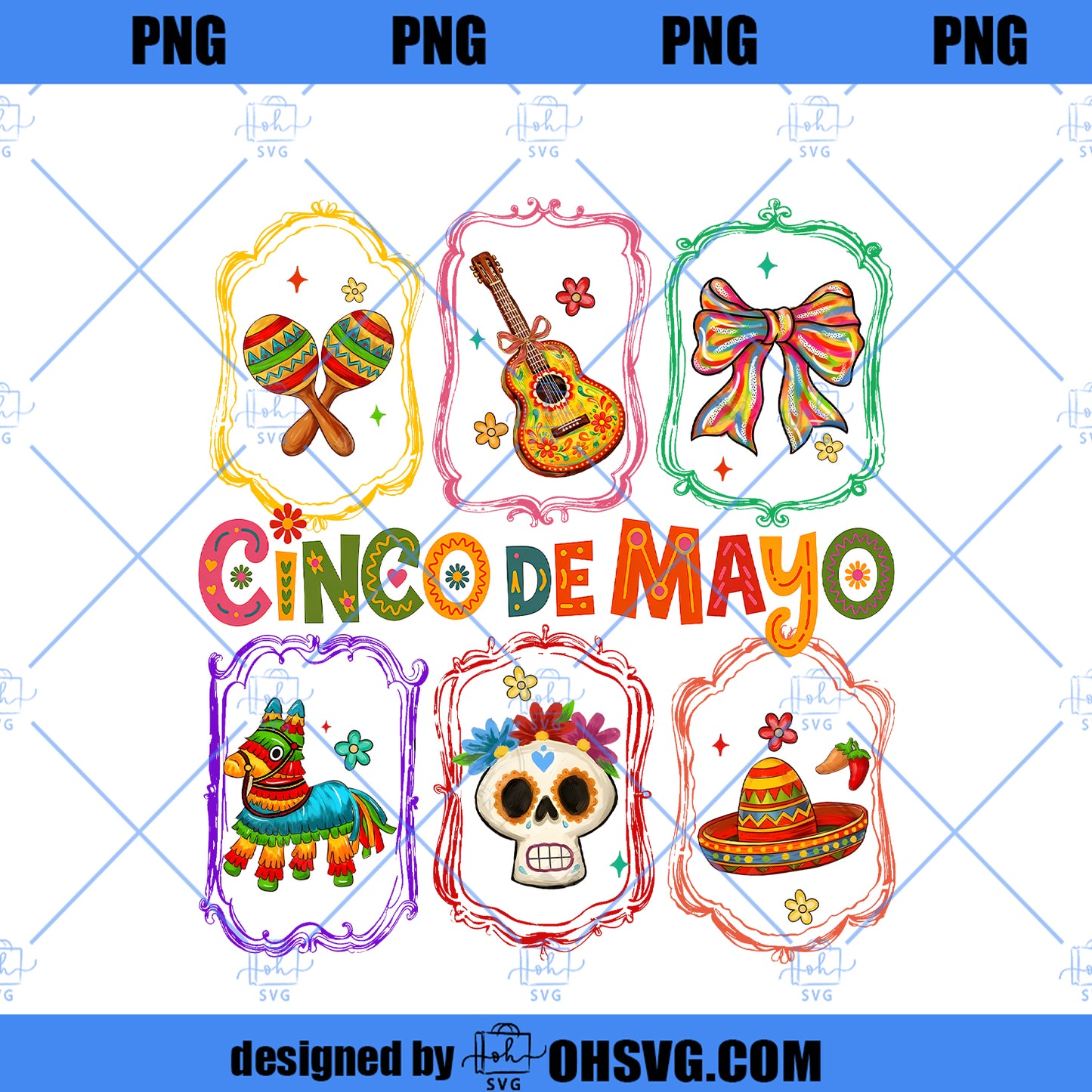 Cinco de Mayo Png, Let’s Fiesta Png, Mexican Fiesta Party Png, Pinata Bow Png, Coquette Fiesta Png, Party Design