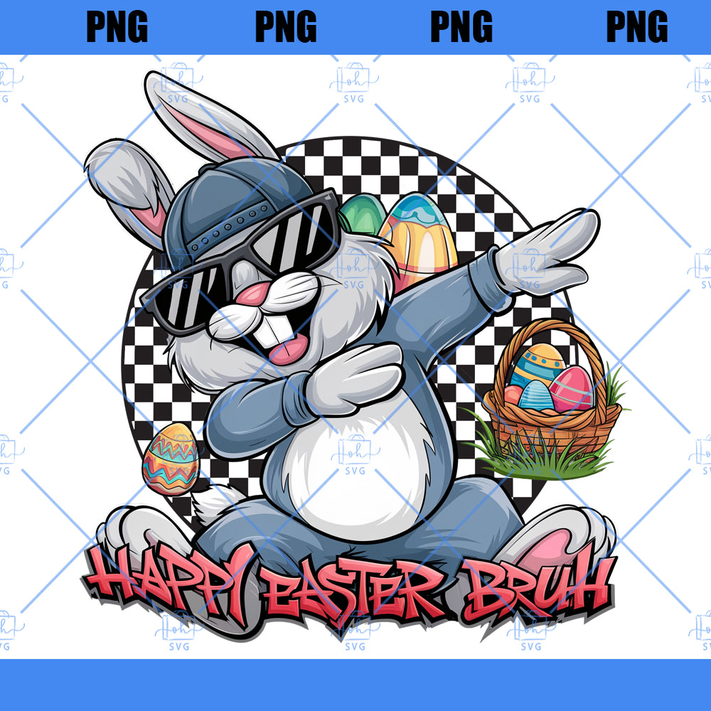 Checkered Happy Easter Bruh png, Happy Easter png, Retro Easter png, Kids Easter png, Boy Easter png, Toddler Easter png, Png Sublimation
