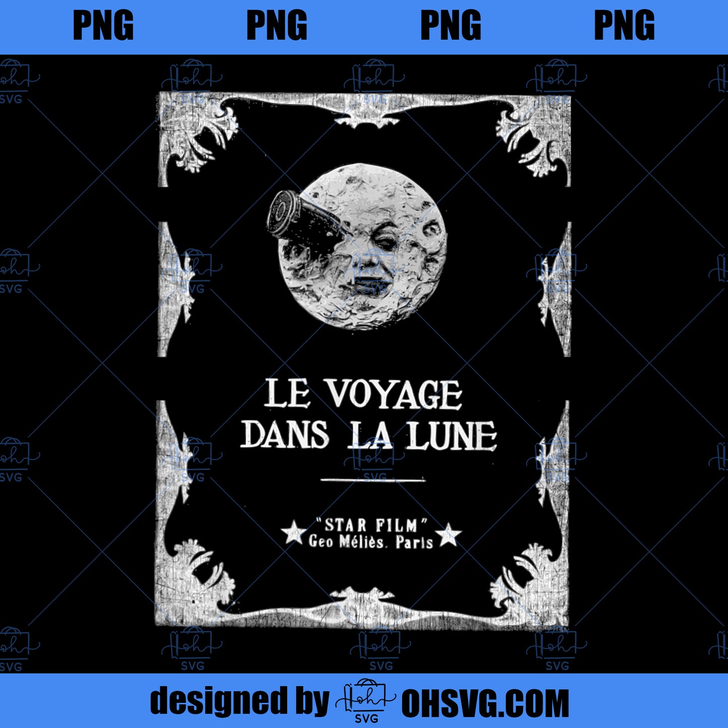 A Trip to the Moon ( Le Voyage dans la Lune) Movie PNG, Movies PNG, Moon PNG