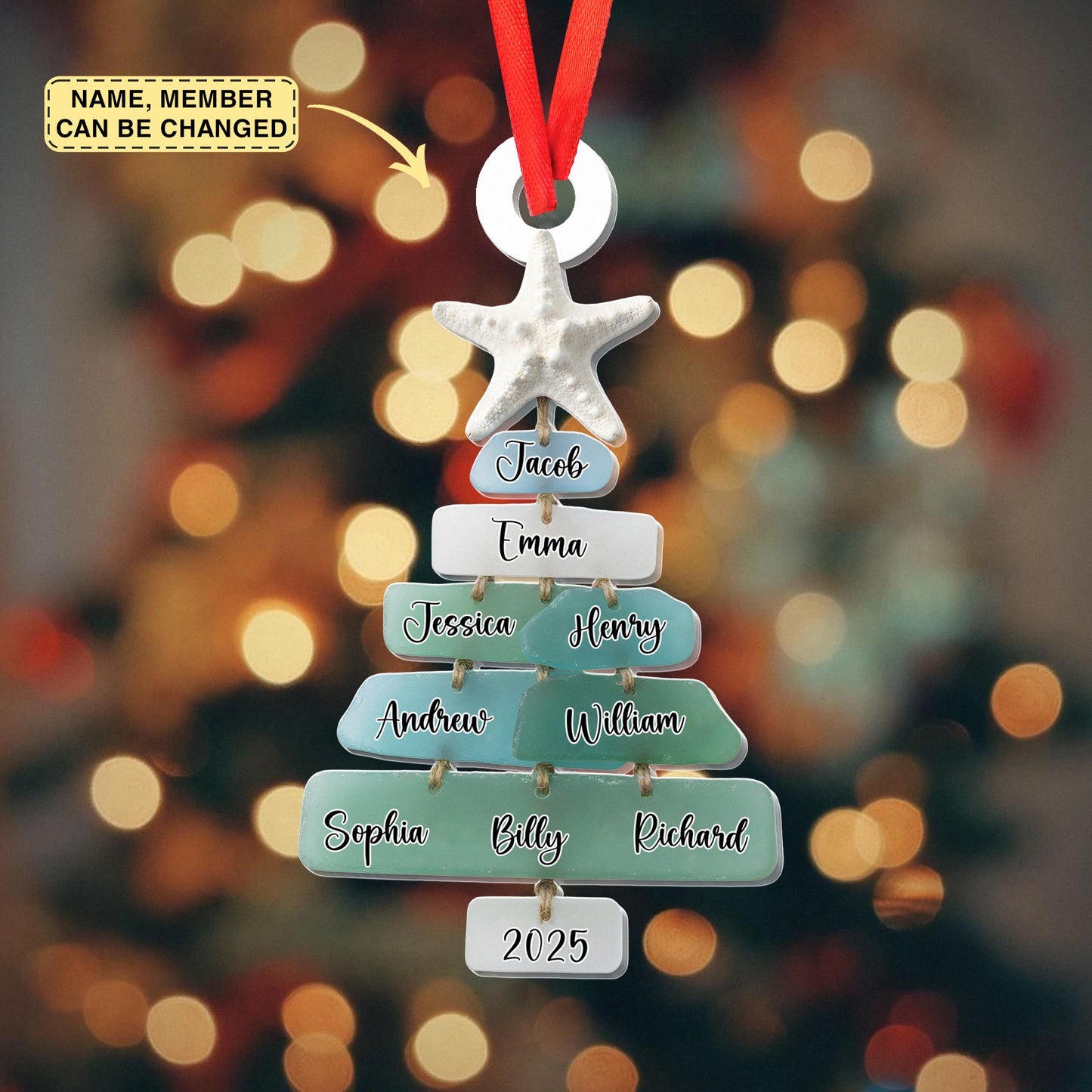 Custom Acrylic Ornament - Personalized Christmas Birthday Gifts For Mom, Dad, Brother, Sister, Kids - Home Is Where Love Grows