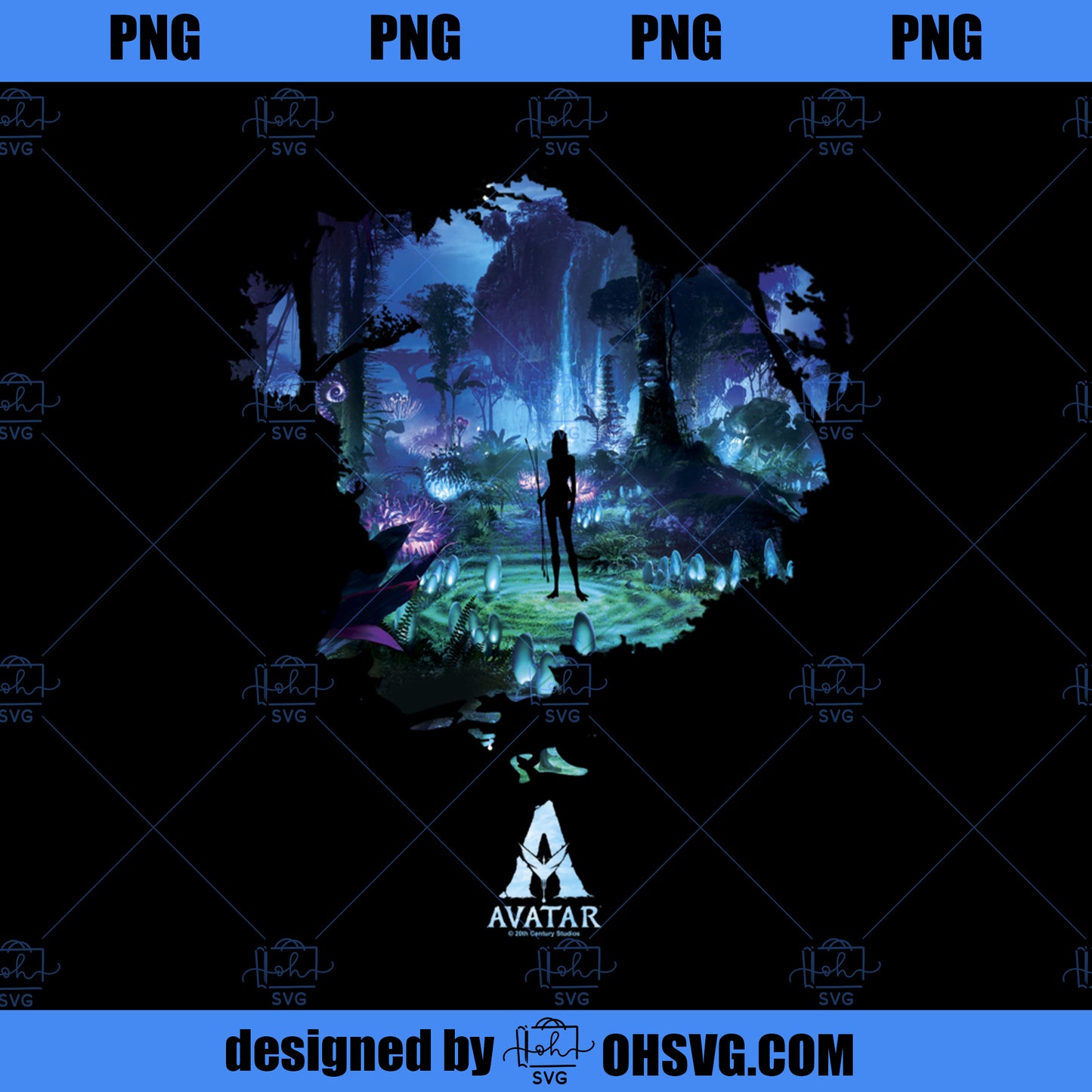 Avatar Pandora At Night Movie Poster PNG, Movies PNG, Avatar PNG