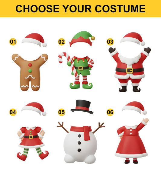 Personalized Baby Christmas Ornament, Custom Photo Ornament with Name, Cute Santa Snowman & Elf Design, Baby’s First Christmas Gift 2025