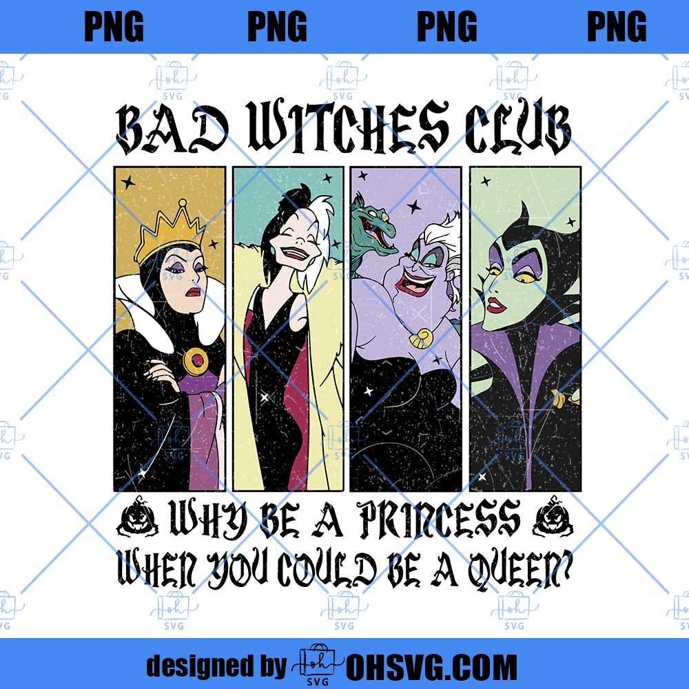 Bad Witches Club Png, Witch Png, Halloween Coffee Png, Halloween Png, Retro Halloween Png, Spooky Season Png, Trendy Halloween Png