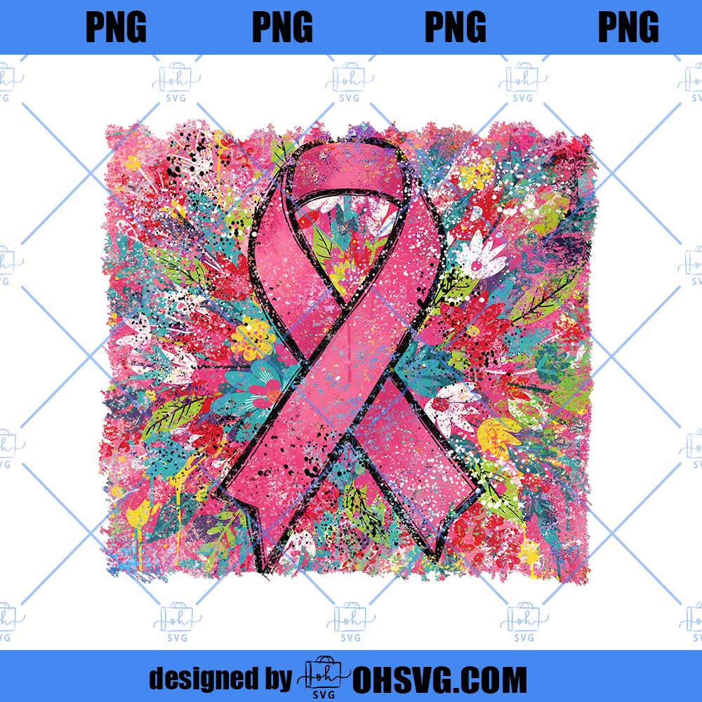 Breast Cancer Awareness Pink Bow Ribbon PNG Sublimation Design, October Hope Fight Cure PNG