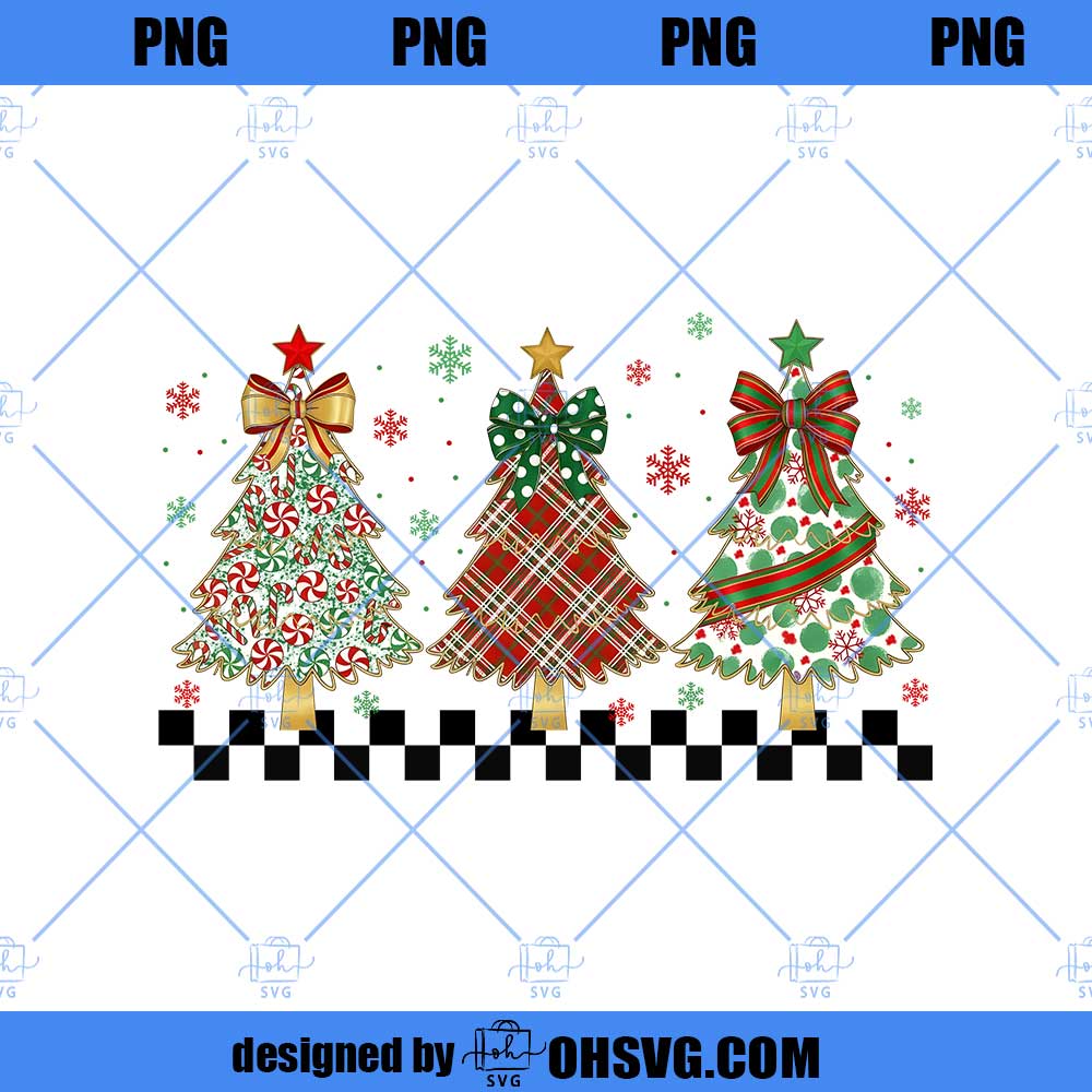 Colorful Coquette Christmas Tree Png, Preppy Christmas Png, Holly Jolly Png, Pink Christmas Png, Merry and Bright Png
