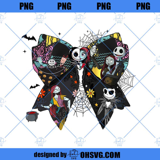 Couple Halloween Nightmare Bow Png, Preppy Coquette Png