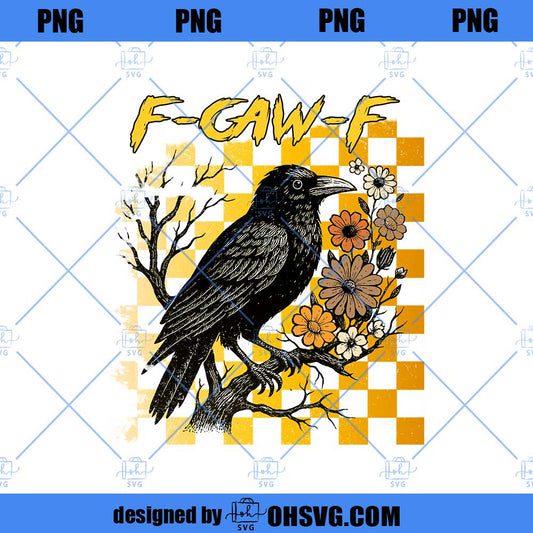 Crow Raven PNG, F-CAW-F Funny Halloween png