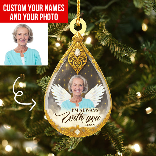 Custom Photo Acrylic Ornament - Personalized Christmas Memorial Sympathy Gifts For Loss Of Mom, Dad - Memories Keep You Close