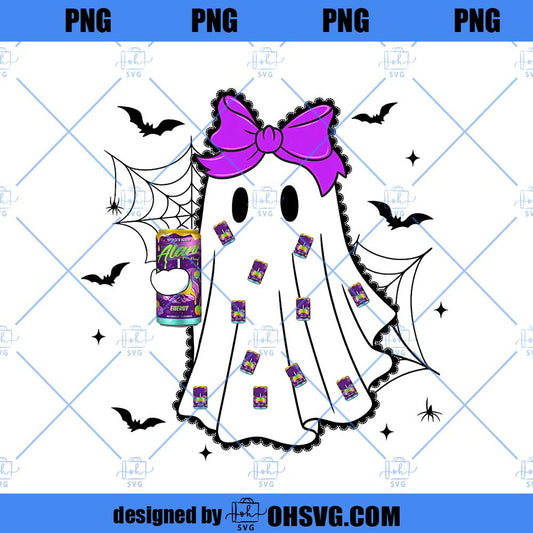 Cute Ghost Halloween Png, Little Ghost Drink, Spooky Season Png, Funny Ghost Png
