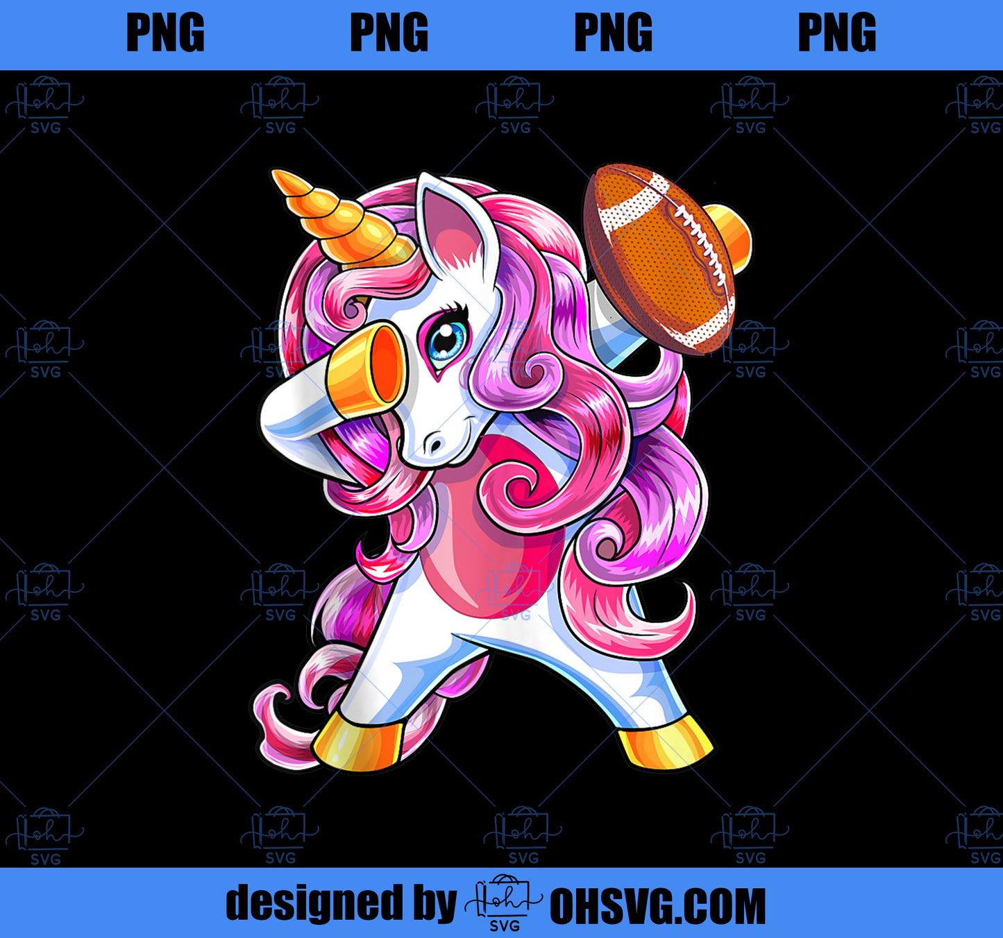 Dabbing Unicorn Football Unicorn Football League Gift Women PNG, Magic Unicorn PNG, Unicorn PNG
