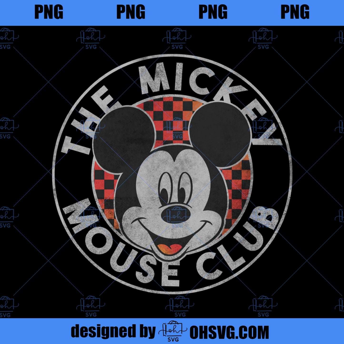 Disney Mickey And Friends Checker Mickey Mouse Club Logo PNG, Disney PNG, Disney Mickey PNG