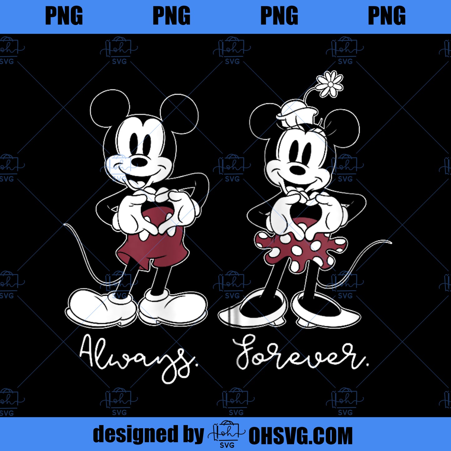 Disney Mickey And Friends Mickey And Minnie Always Forever PNG, Disney PNG, Mickey Friends PNG