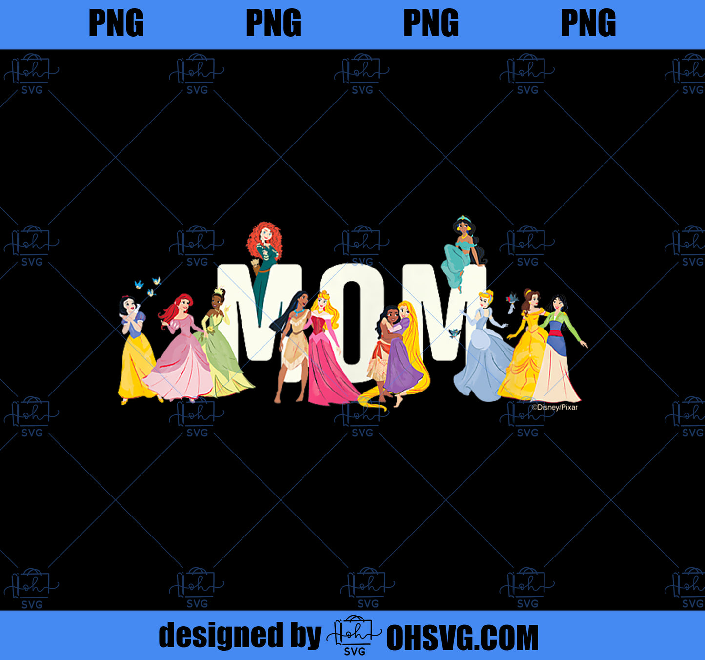 Disney Princess Squad Mom Family Trip Vacation Reunion PNG, Disney PNG, Princess PNG