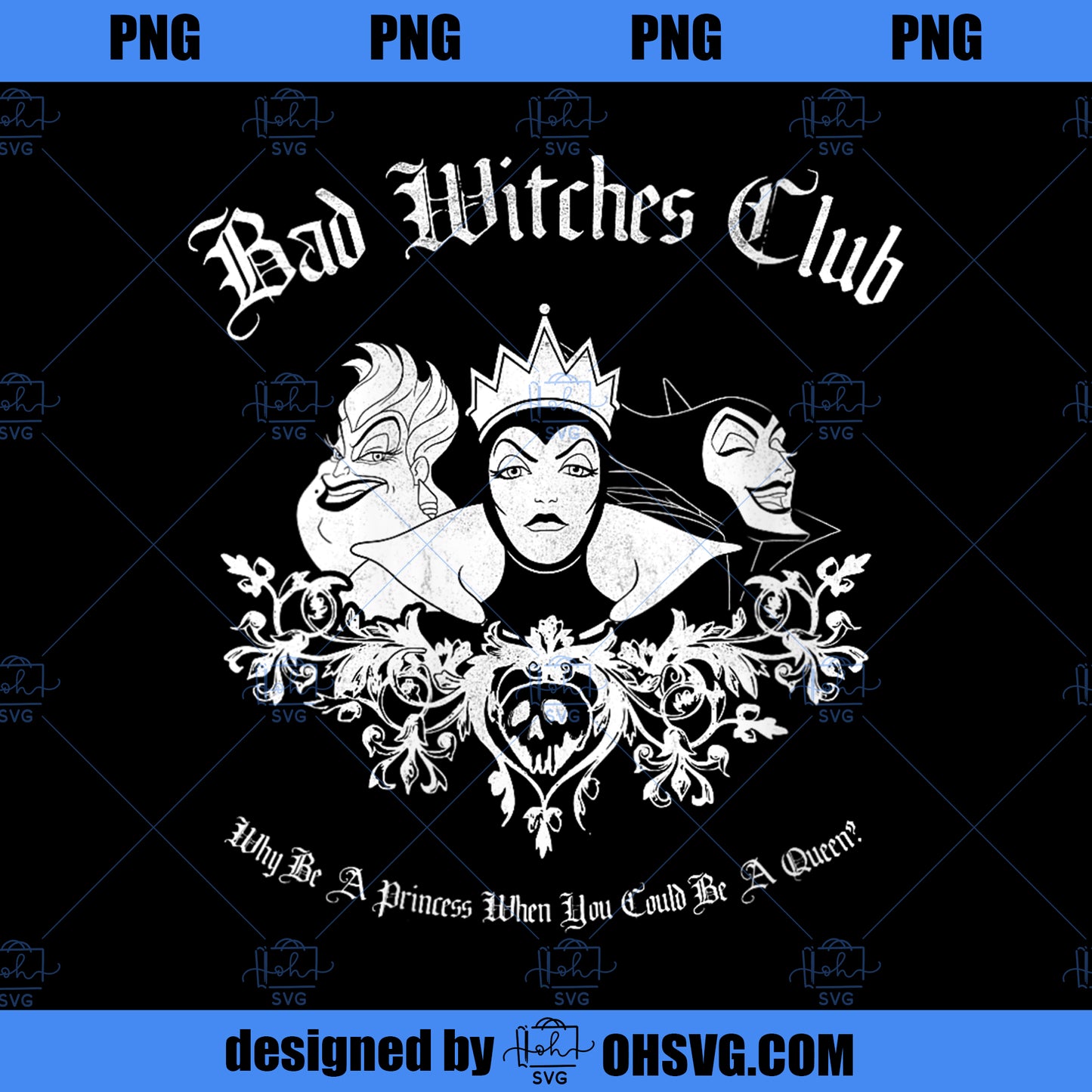 Disney Villains The Bad Witches Club PNG, Disney PNG, Disney Villains PNG