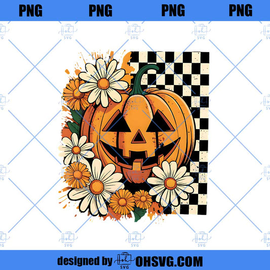 Floral Halloween Fall Pumpkin Png