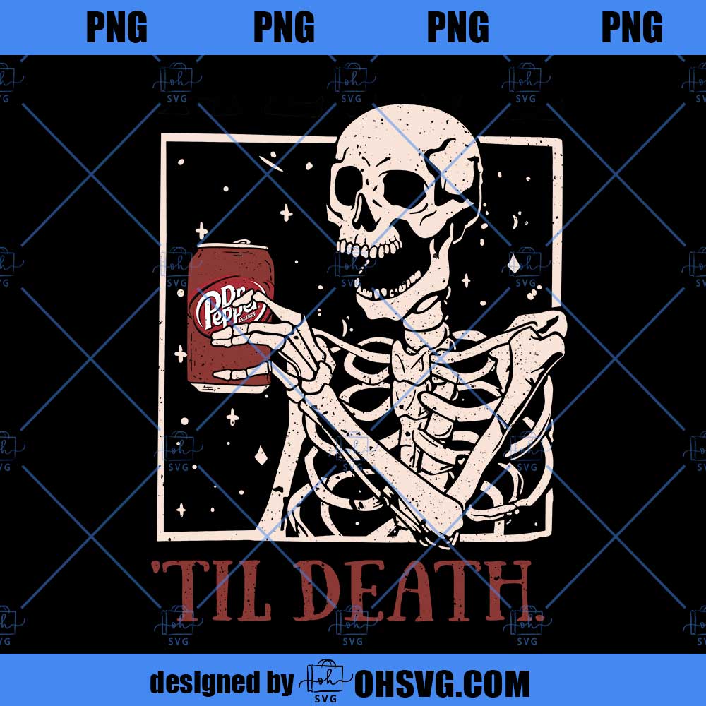 Funny Skeleton Drinking Soda PNG, Halloween Clipart Digital Download