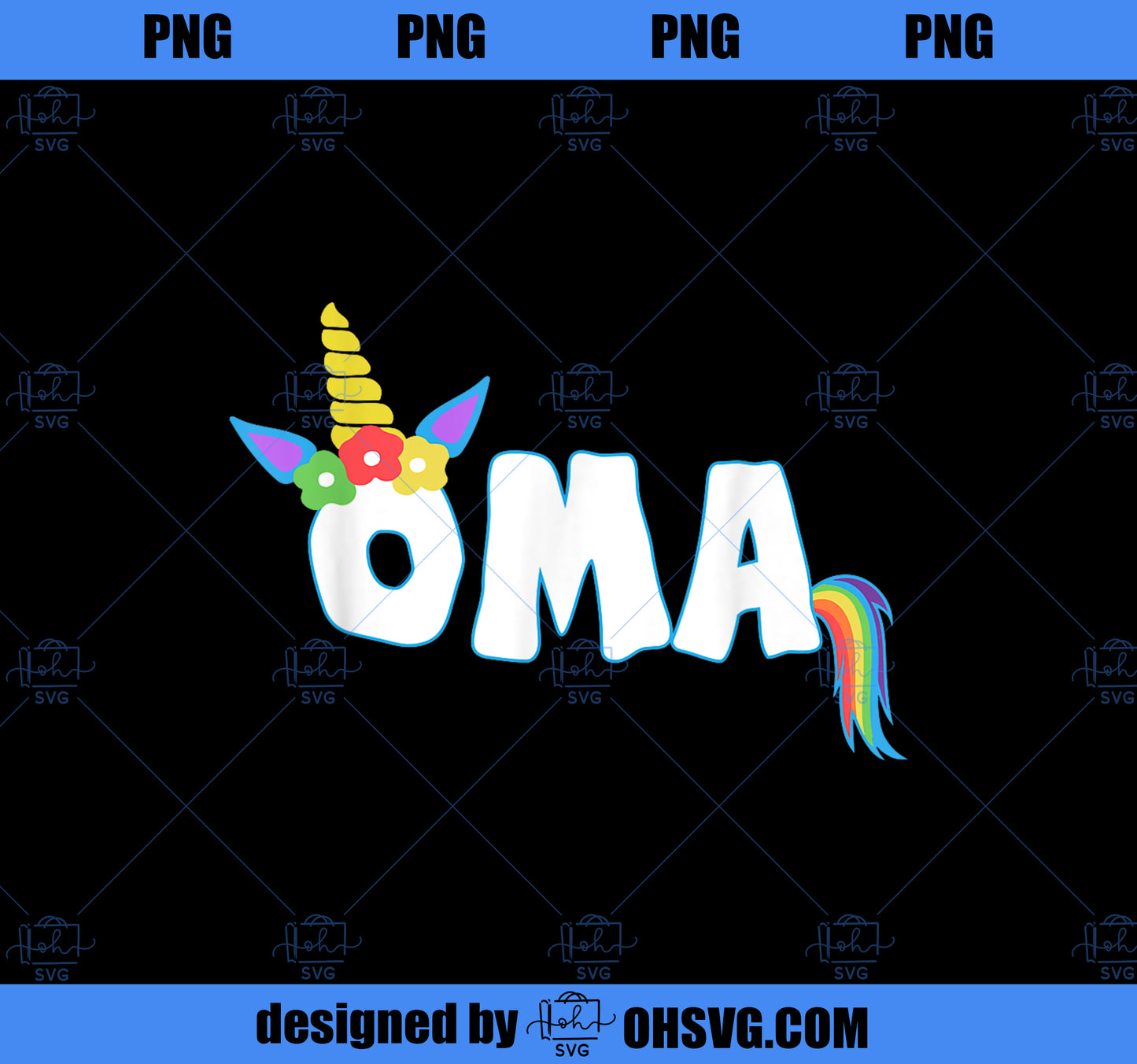 Funny Grandma Unicorn T shirt Girl OMA Mothers Birthday Gift PNG, Magic Unicorn PNG, Unicorn PNG