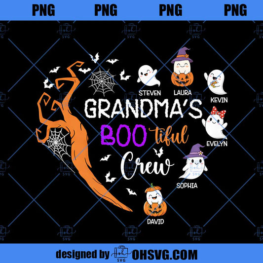 Grammy Bootiful Crew Grandma Halloween PNG, Grammy Halloween PNG, Spooky Grandma PNG