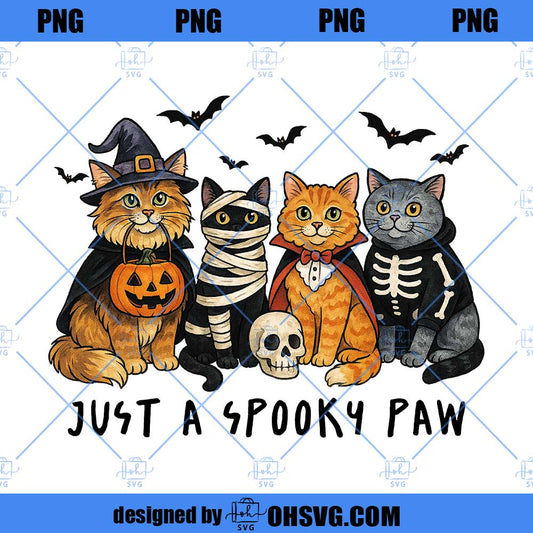 Halloween Cat Just a Spooky Paw Png