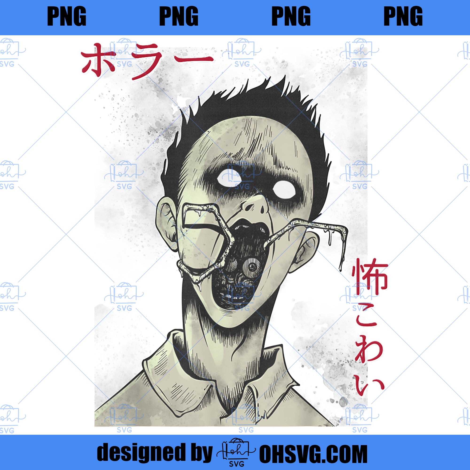 Japanese Horror Manga Horror Comic Fan Fear Creepy Halloween PNG, Movi