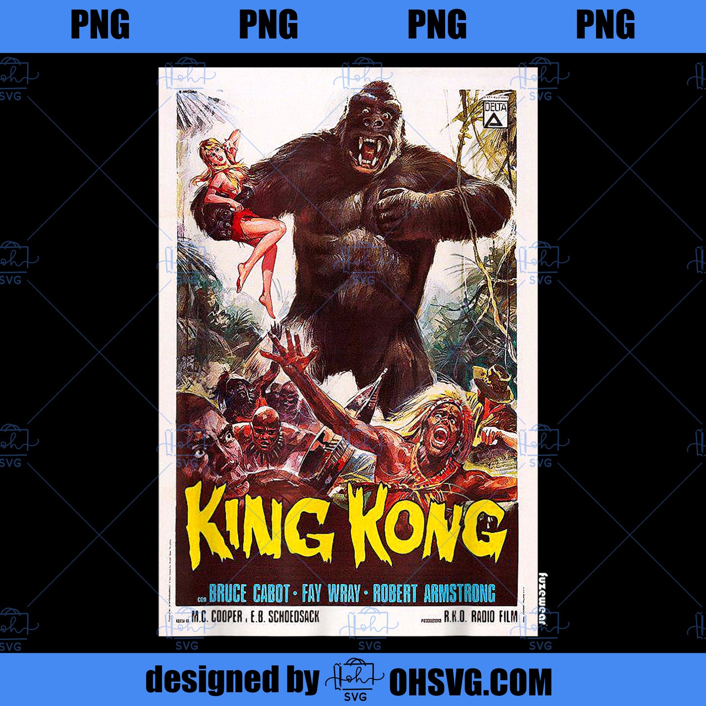 King Kong Movie Poster Shirt Vintage PNG, Movies PNG, King Kong PNG