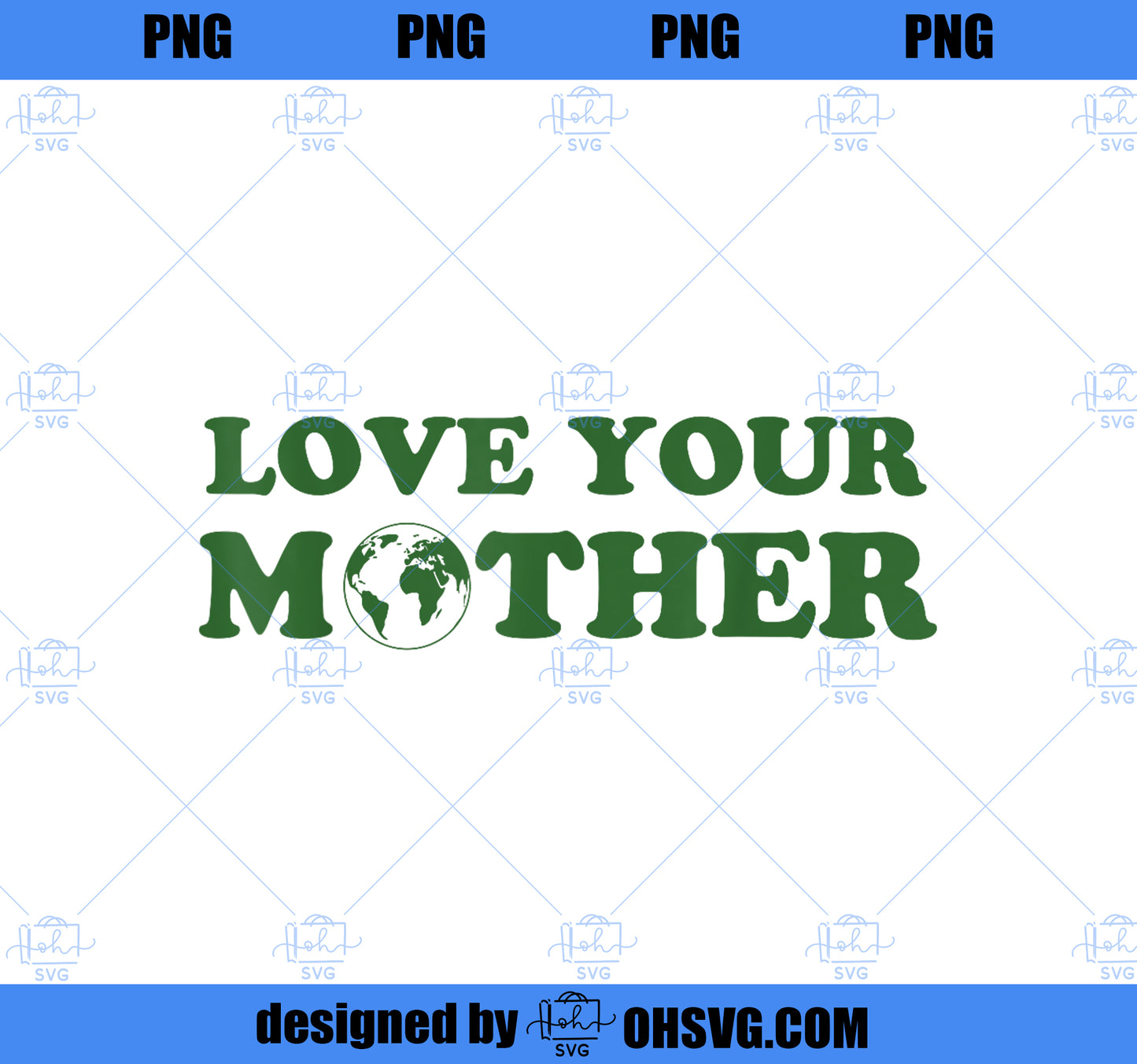 Love your mother vintage environmentally friendly earth day PNG, Mom PNG, Mothers Day PNG