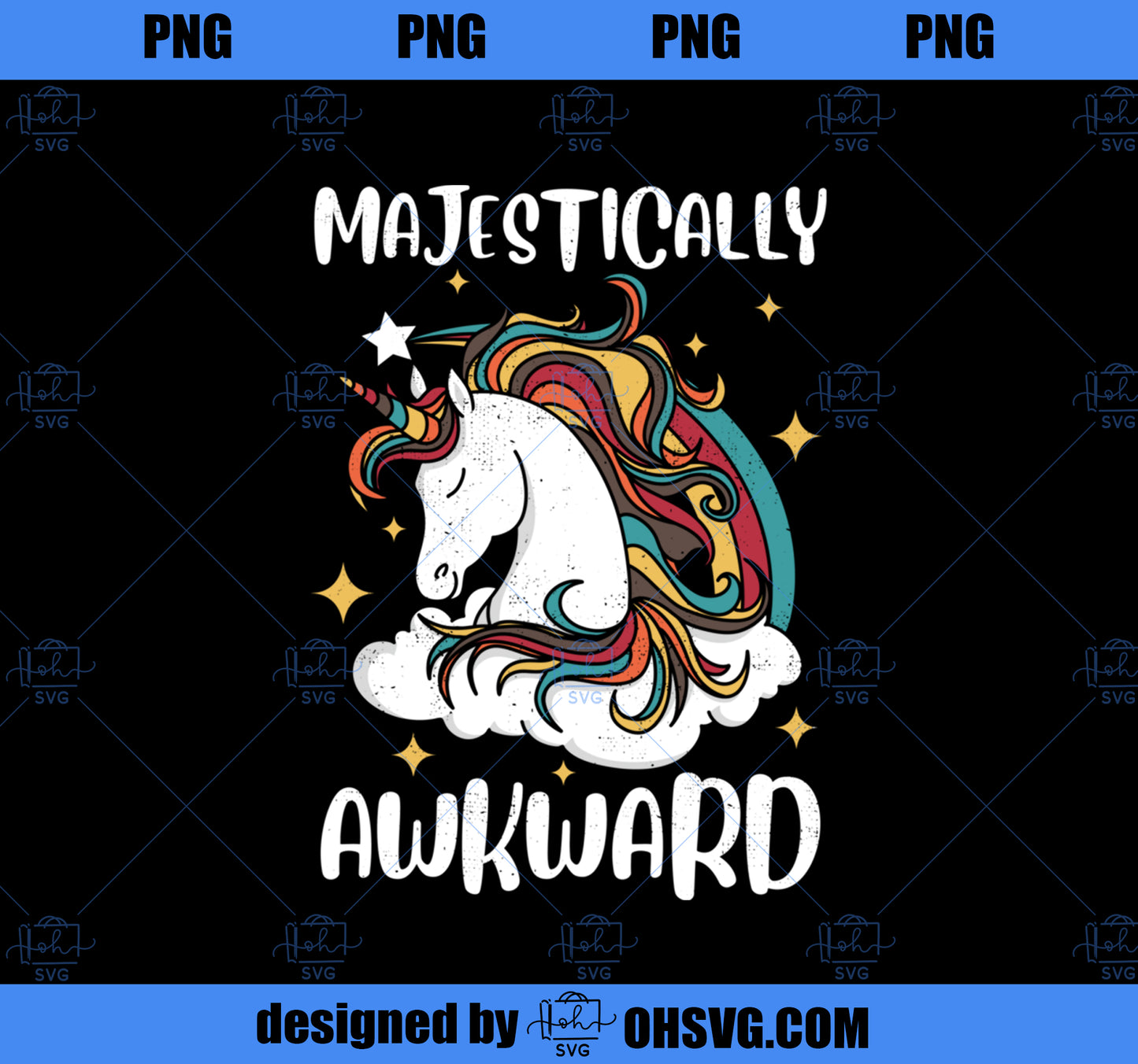 Majestically Awkward Unicorn Gift Design Idea PNG, Magic Unicorn PNG, Unicorn PNG