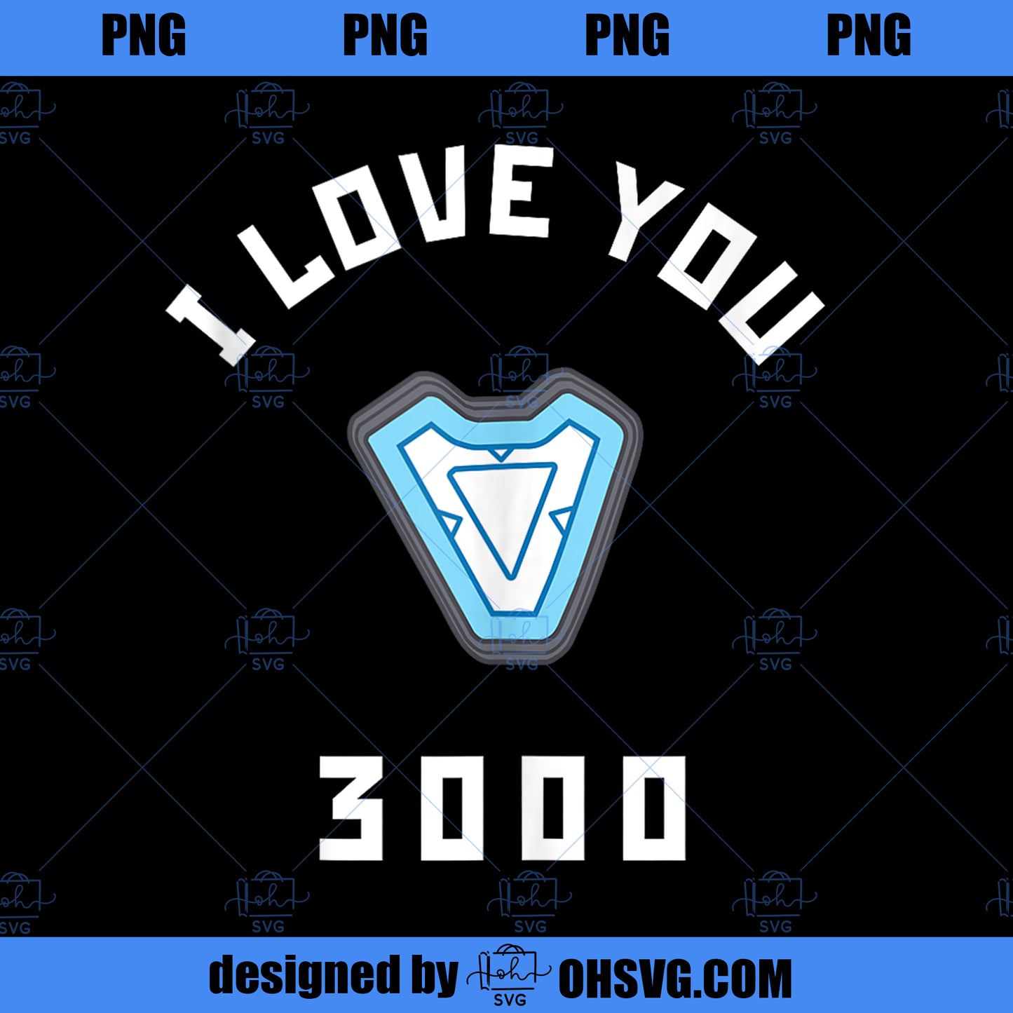 Marvel Avengers Endgame Iron Man I Love You 3000 Arc Reactor PNG, Marvel PNG, Marvel Avengers PNG