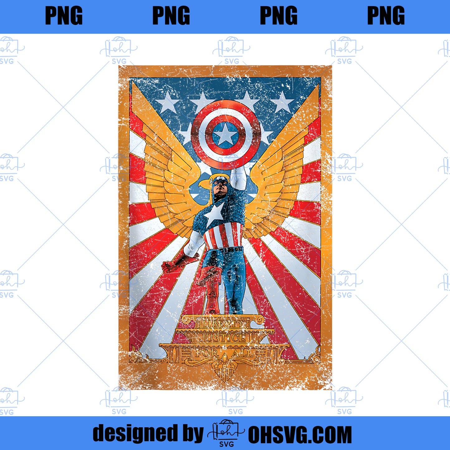 Marvel Captain America Liberty and Justice for All PNG, Marvel PNG, Captain America PNG