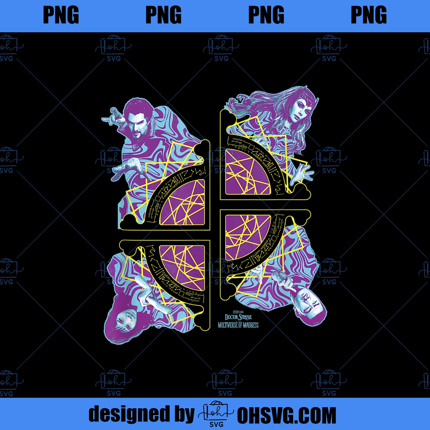 Marvel Doctor Strange In The Multiverse Of Madness Split PNG, Marvel PNG, Marvel Doctor Strange PNG