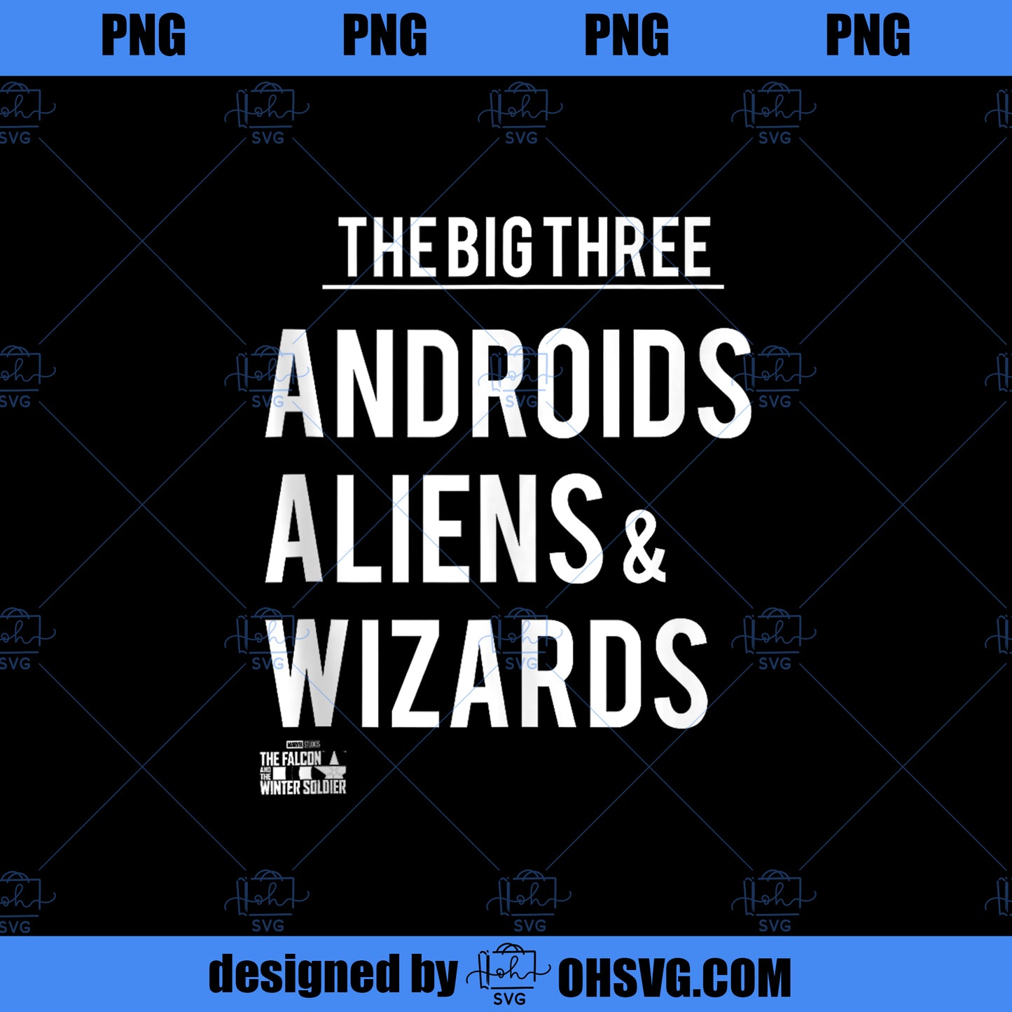Marvel Falcon Winter Soldier Big 3 Androids Aliens Wizards PNG, Marvel PNG, Soldier Big 3 PNG