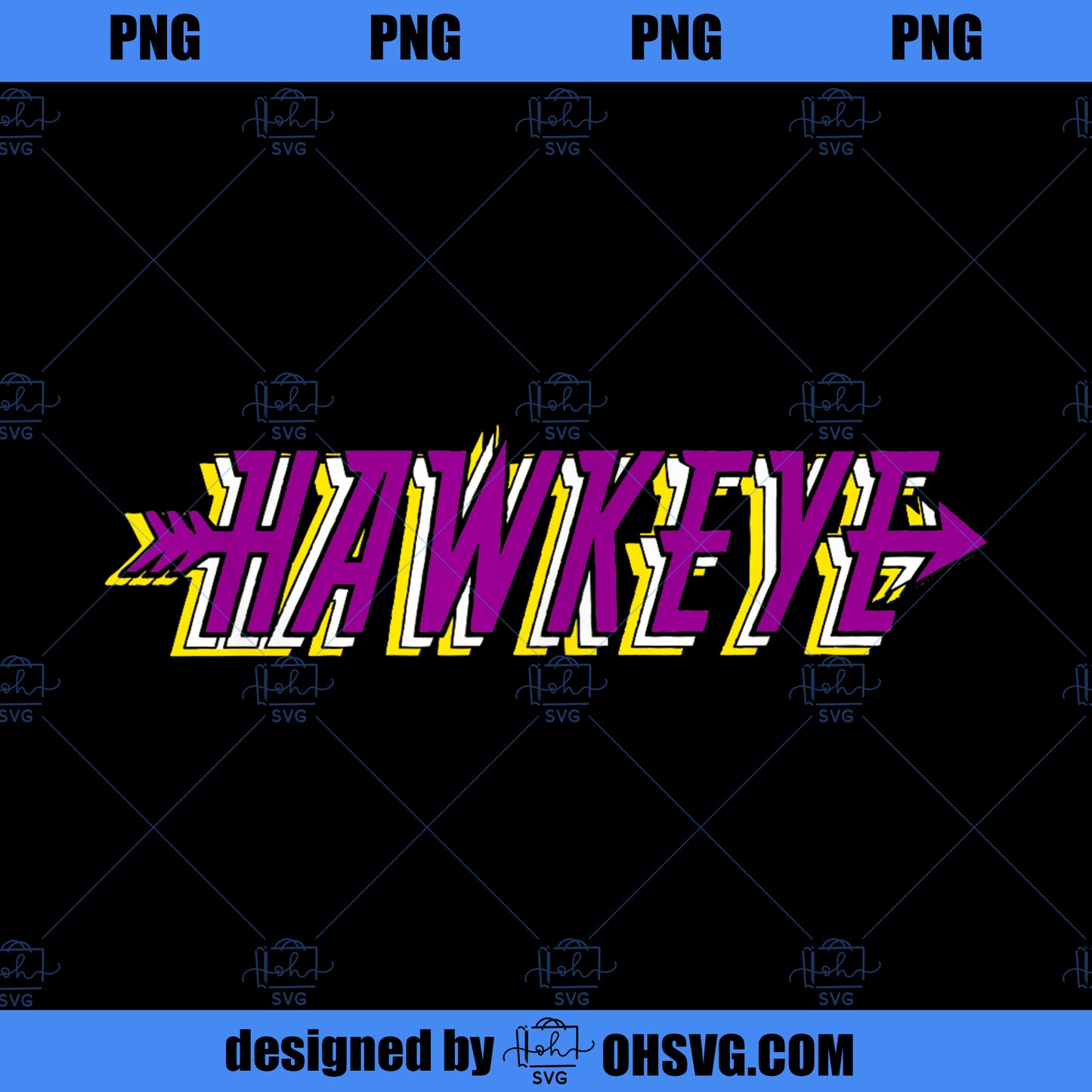 Marvel Hawkeye The Ultimate Retro Logo Graphic PNG, Marvel PNG, Marvel Hawkeye PNG