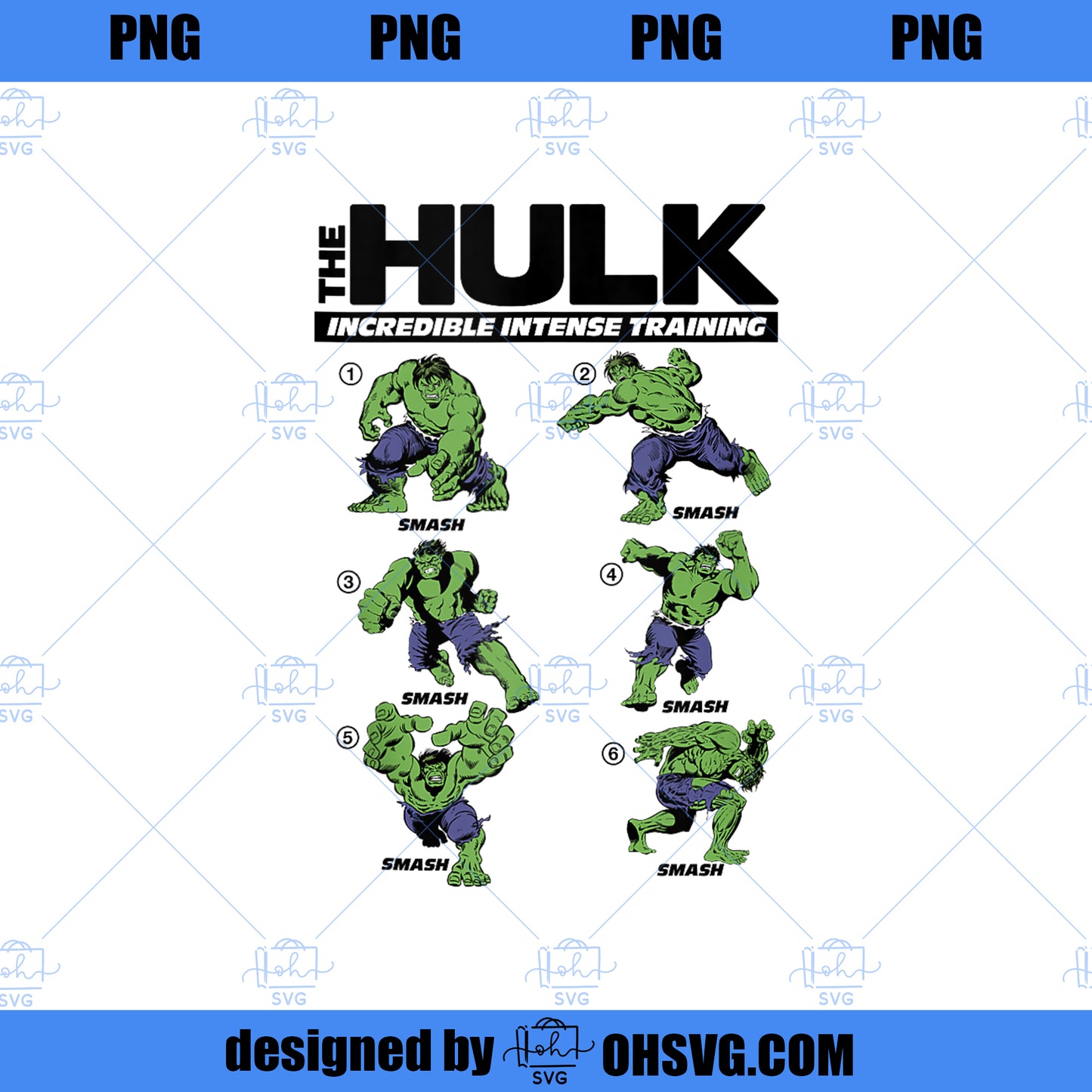Marvel Hulk Incredible Intense Training Steps Portrait PNG, Marvel PNG, Marvel Hulk PNG