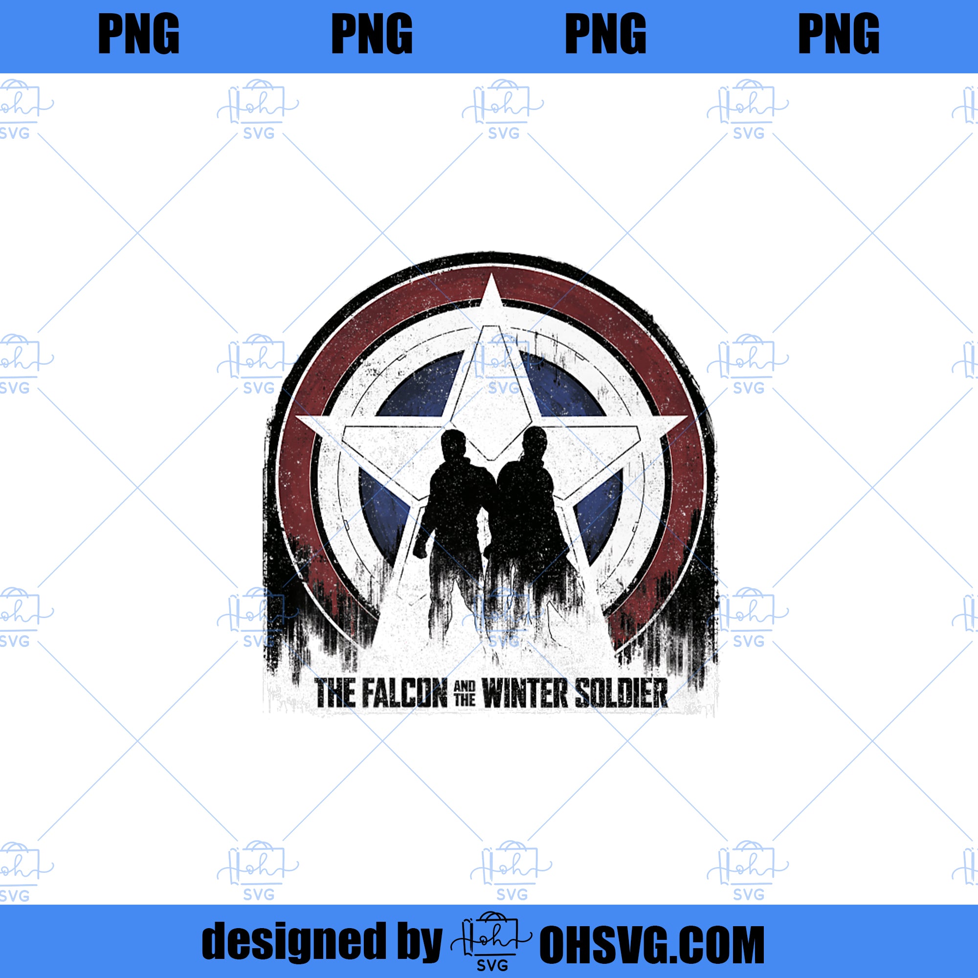 Marvel The Falcon And The Winter Soldier Duo Logo Premium PNG, Marvel