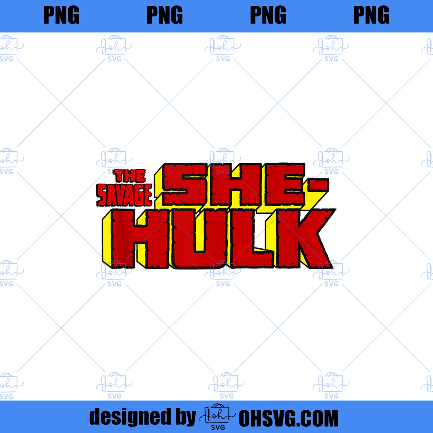 Marvel The Savage SheHulk Retro Logo PNG, Marvel PNG, The Savage SheHulk PNG