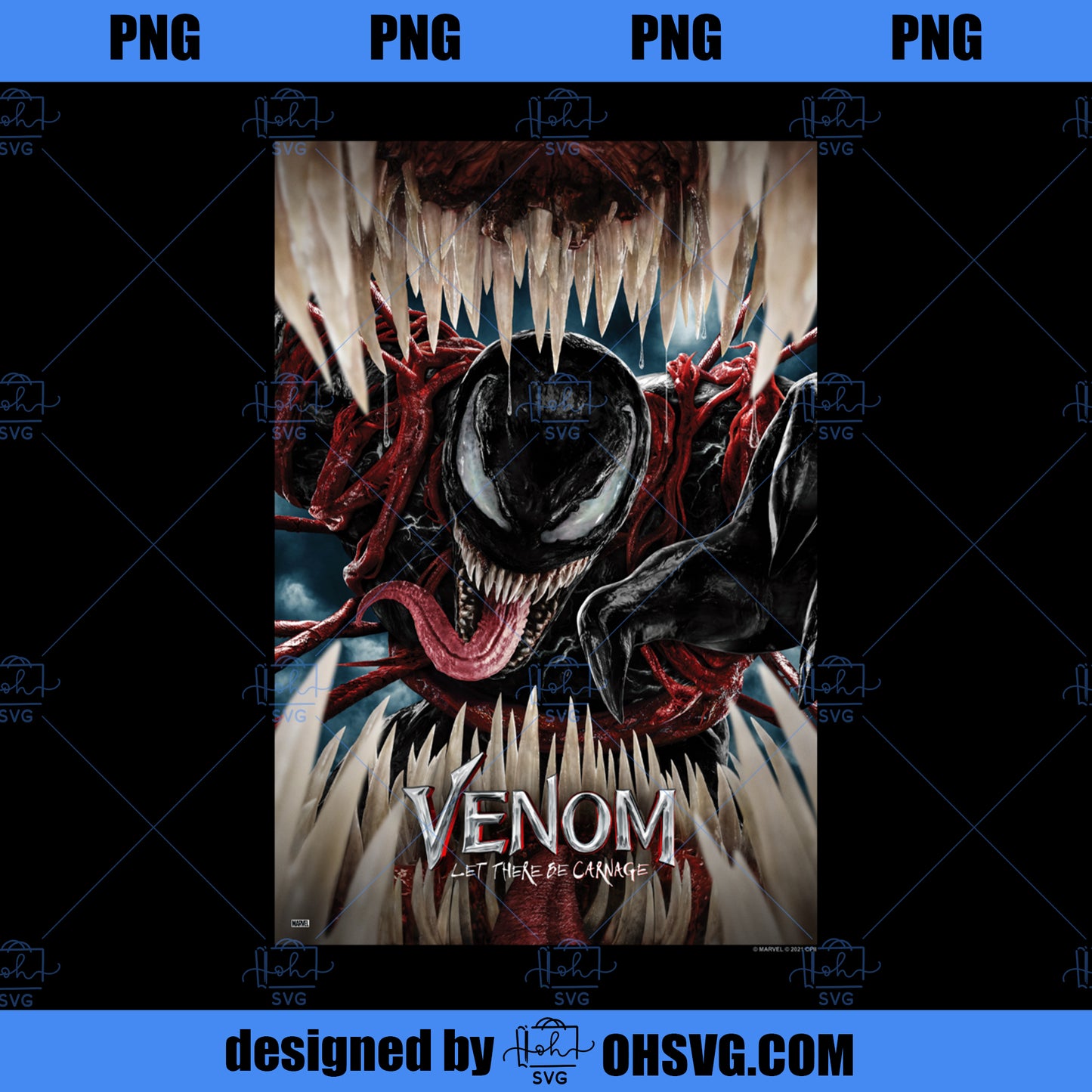 Marvel Venom 2 Let There Be Carnage Movie Poster PNG, Movies PNG, Marvel Venom PNG