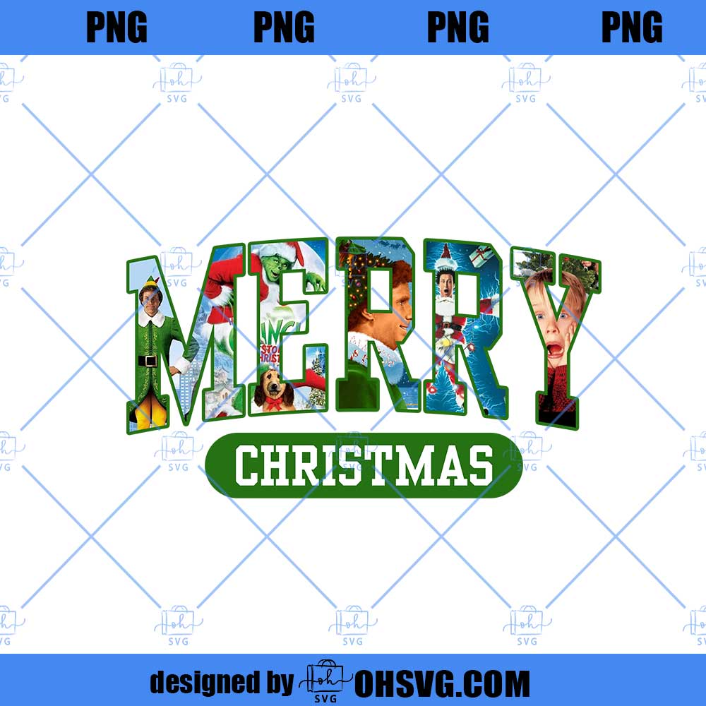 Merry Christmas PNG, Film Collage Tapes VHS 90s Classic Movie Lover Sublimation (Digital Download)