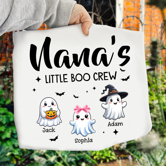 Personalized Mama's Little Boo Crew Ghost Family Metal Sign PNG, Personalized Halloween Family Sign, Halloween Gift for Family, Fall Halloween