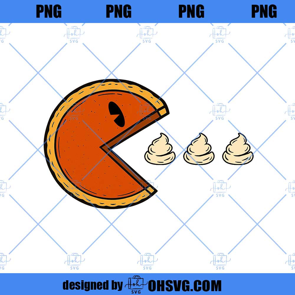 Pumpkin Pie Pac Man Funny Thanksgiving PNG, Thanksgiving Humor PNG, Pumpkin Season Pac Man Pumpkin Patch Day Gift