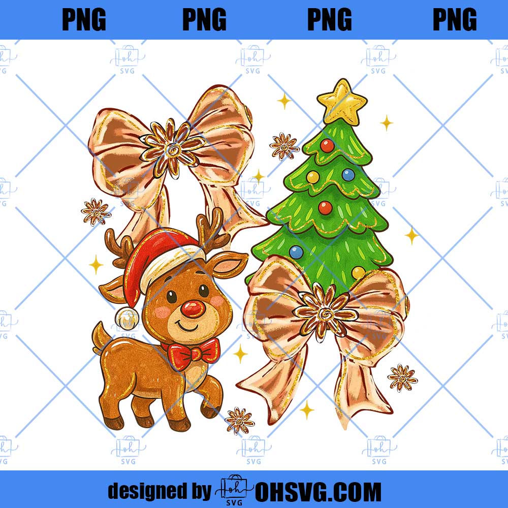 Reindeer Christmas Coquette Png, Brushstroke Christmas Png, Tis the Season Png, Merry Christmas Shirt Design, Christmas Doodle Png