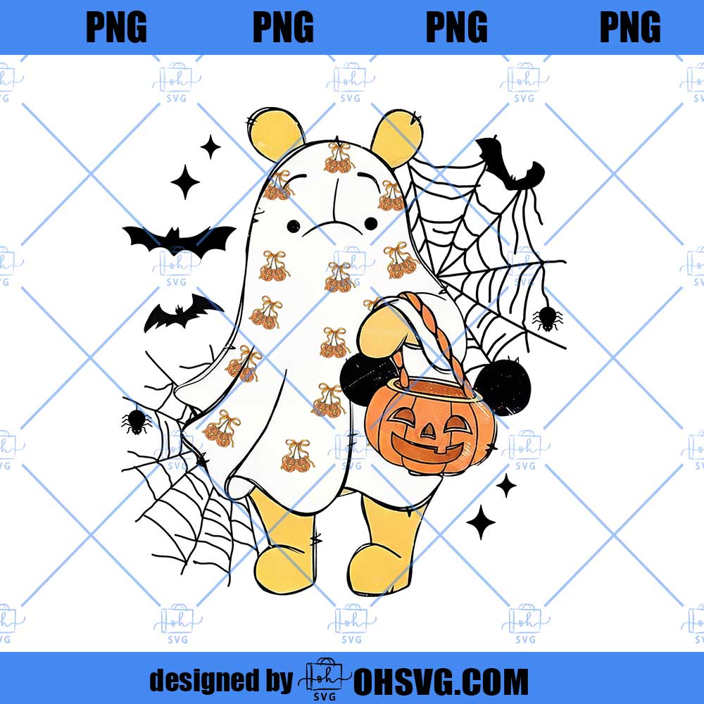 Retro Ghost Winnie The Pooh Svg