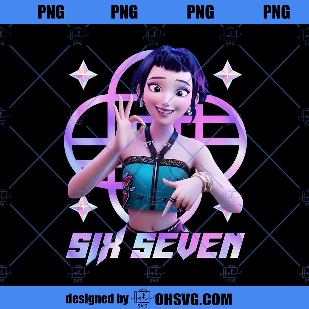 Six Seven 6 7 Meme Huntrix Saja Girls Hands Png, Funny 67 Huntrix Png
