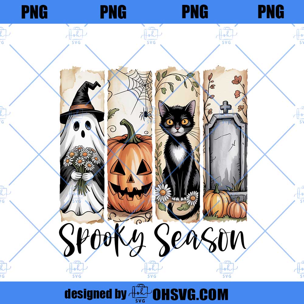 Spooky Season Png, Brushstroke Halloween PNG