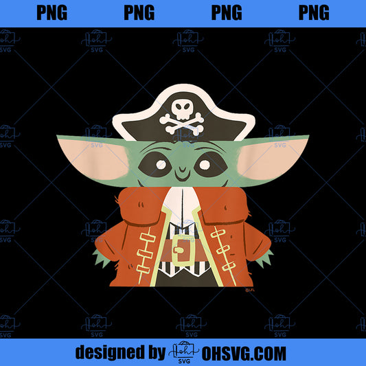 Star Wars Grogu The Mandalorian Halloween Pirate Costume PNG, Disney PNG, Star Wars PNG
